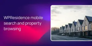 WPResidence mobile search and property browsing