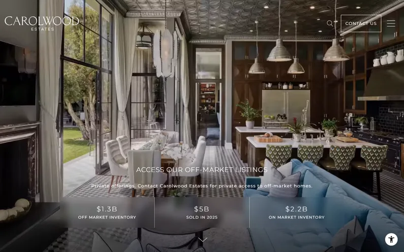 Carolwood Estates luxury real estate website homepage
