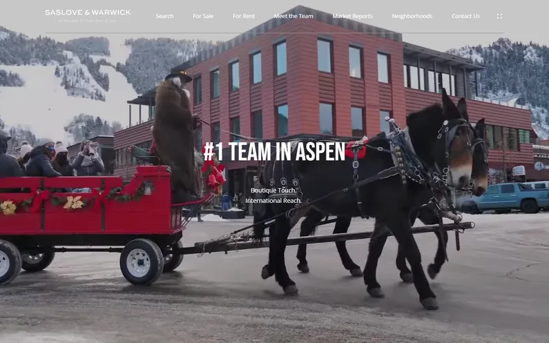 Saslove & Warwick Aspen luxury real estate website homepage