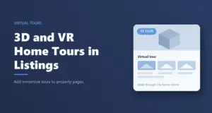 3D and VR home tours in real estate listings: virtual tour card