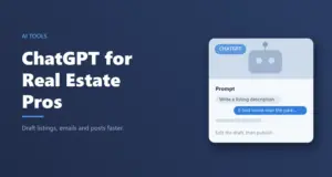 How real estate professionals can use ChatGPT: prompt and reply card