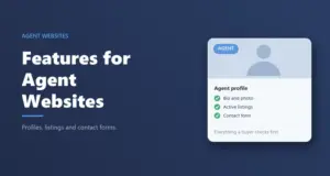 Essential features for real estate agent websites: agent profile card