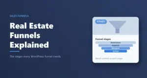 Real estate funnels explained for WordPress: funnel stages card