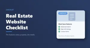Real estate website features checklist card