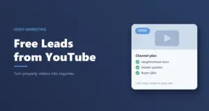 Free real estate leads from YouTube: video channel plan card